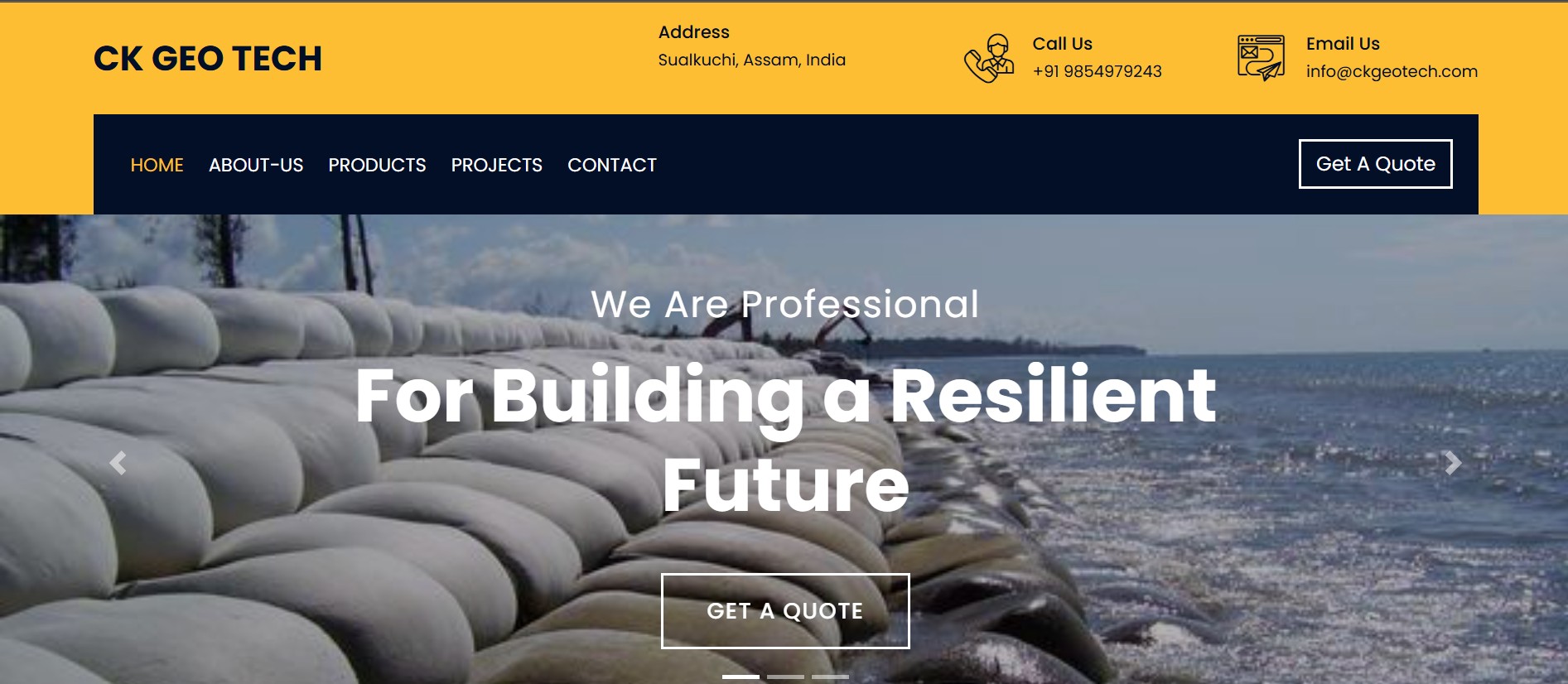 CKGeotech Company Website screenshot 1